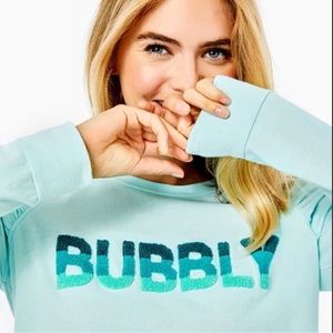 Lilly Pulitzer 🏝️ Aldean Sweatshirt Multi Bubbly Block Letters size S NEW